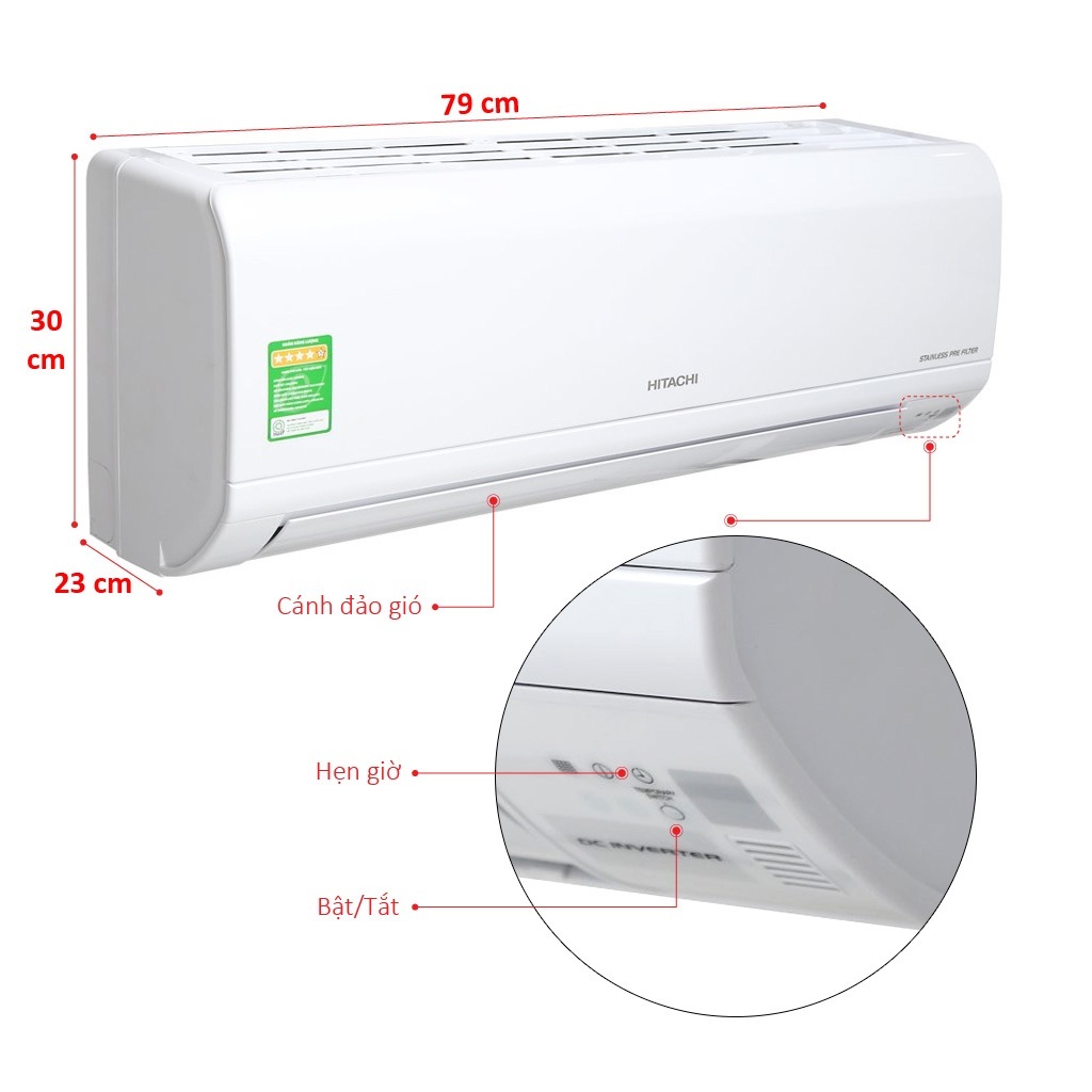 Máy lạnh Hitachi RAS-X10CD (1.0Hp) inverter