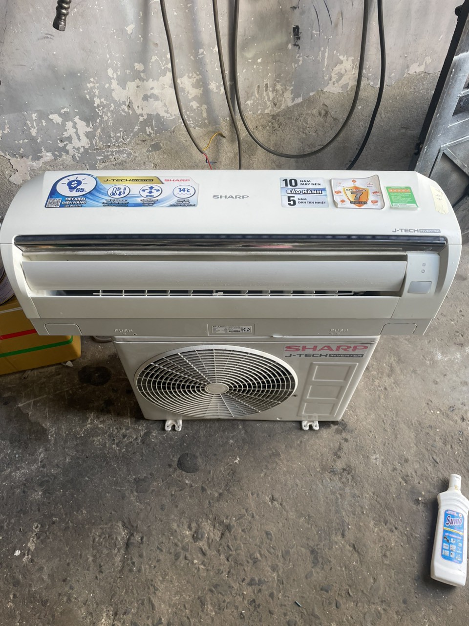 Máy lạnh Sharp cũ 1 ngựa inverter mới về